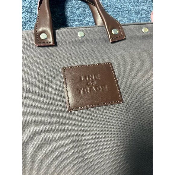 Line Of Trade Canvas Bag gray and brown leather - Picture 6 of 6